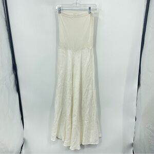 Ismeralda cream white 100% linen wide leg jumpsuit sz XL made in Italy